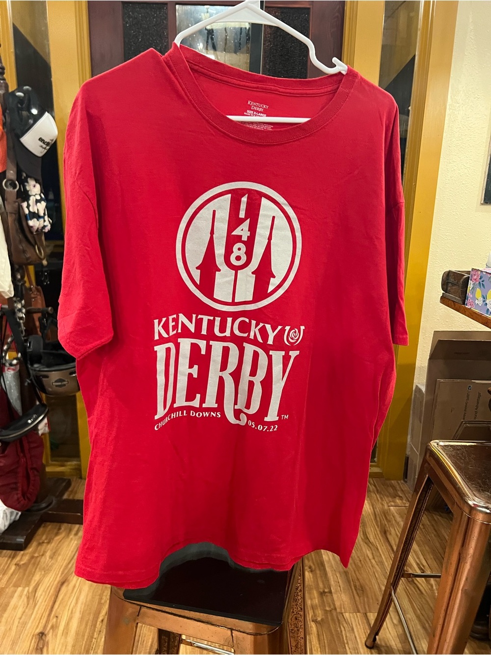 Kentucky Derby Red Short Sleeve Tee - Picture 2 of 6